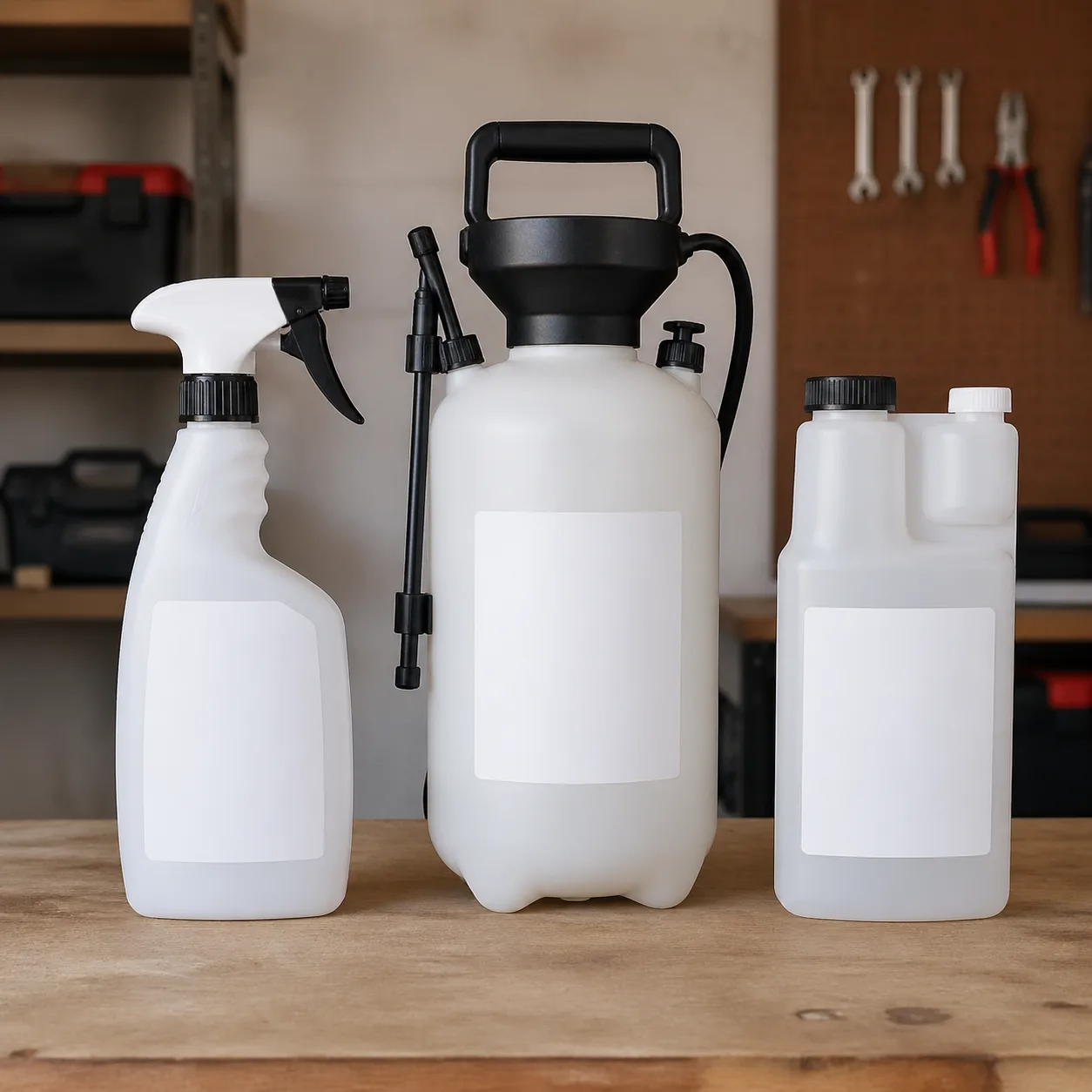 Gamme de produits anti-termites professionnels alignés