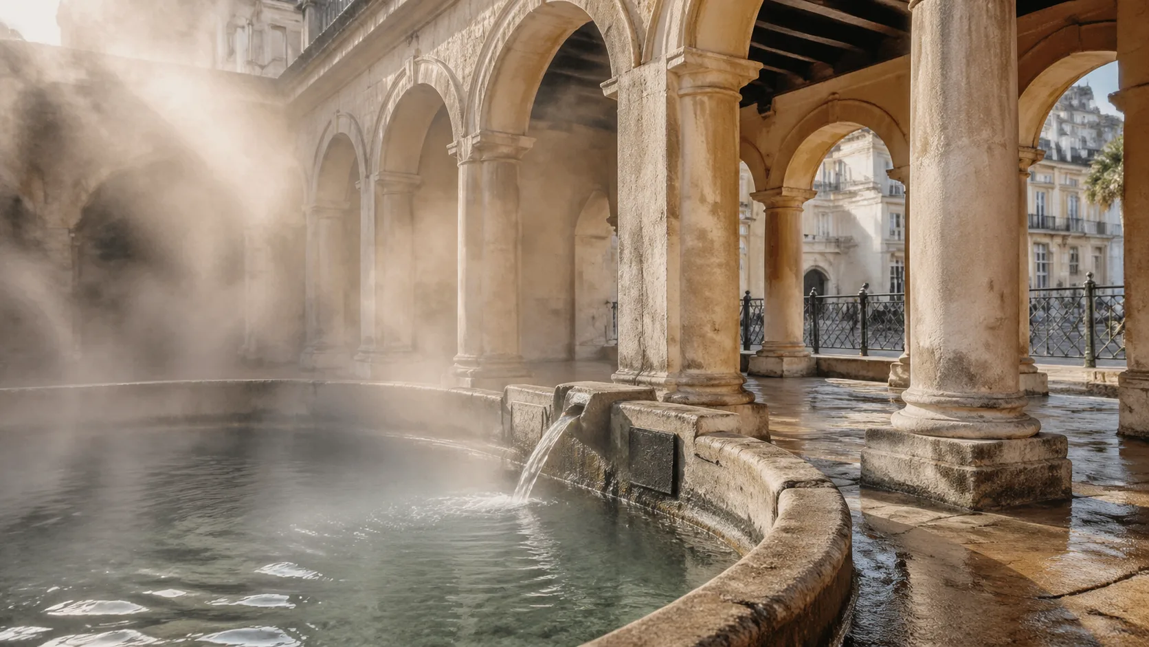 Fontaine Chaude au centre historique de Dax