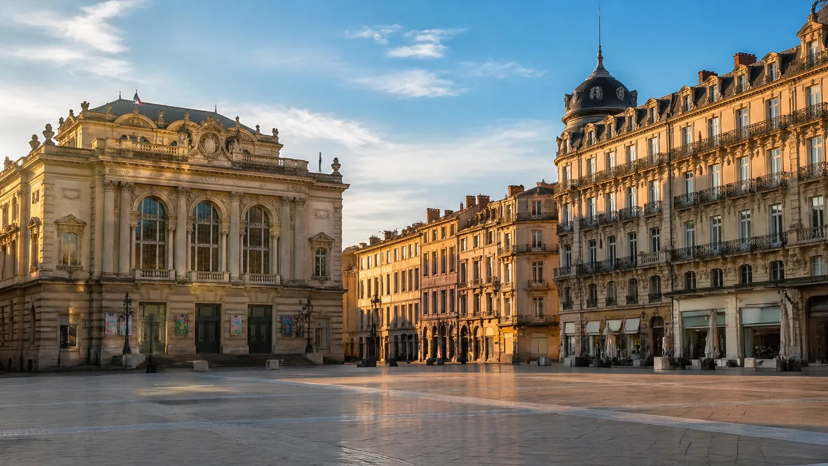 Place de la Comédie de Montpellier et son opéra